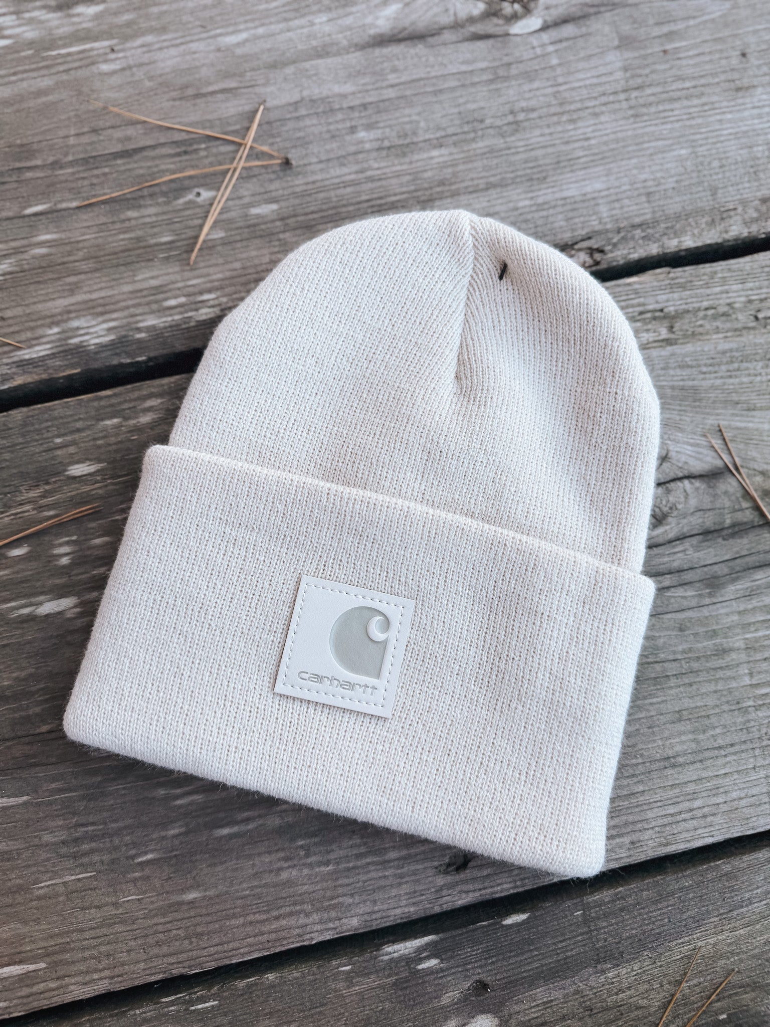 Carhartt Tonal Patch Beanie in Oat Milk – Boot Country
