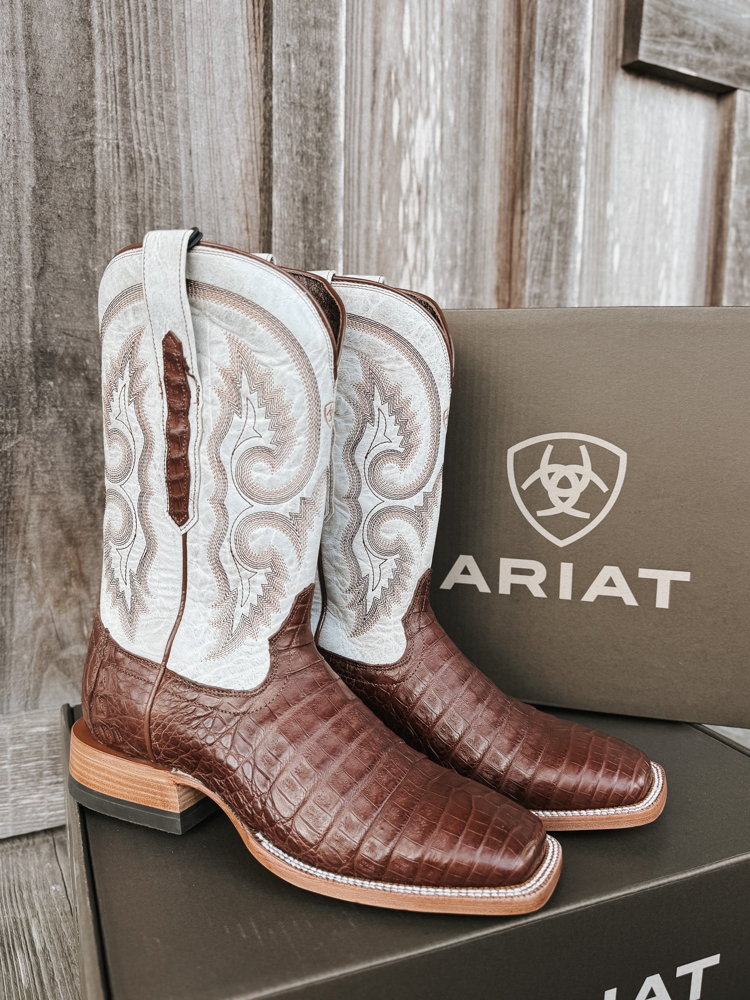 Ariat caiman skin square toe boots Ariat Men main image 3