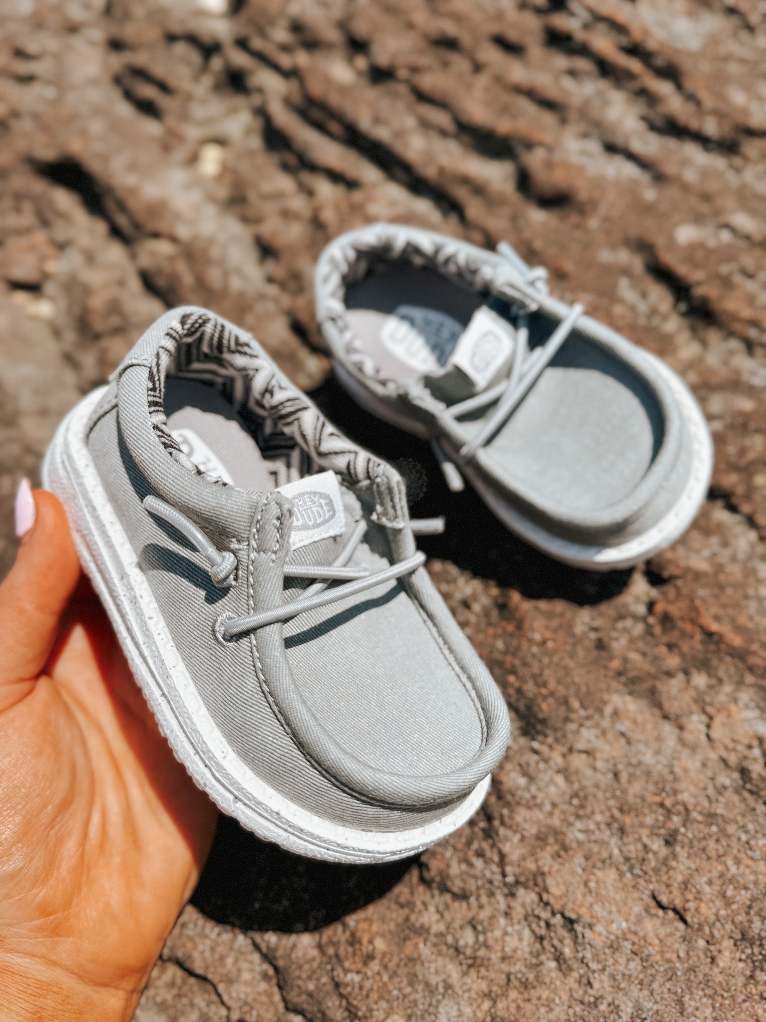Hey Dude Wally Toddler Canvas Light Grey – Boot Country
