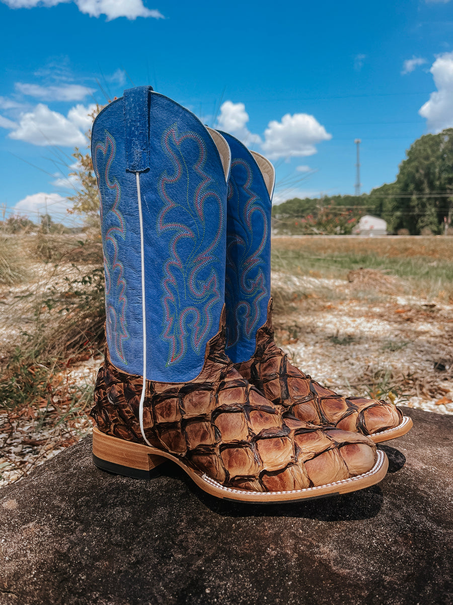 Men's Horse Power Top Hand Cigar Matte Big Bass Pirarucu Boots