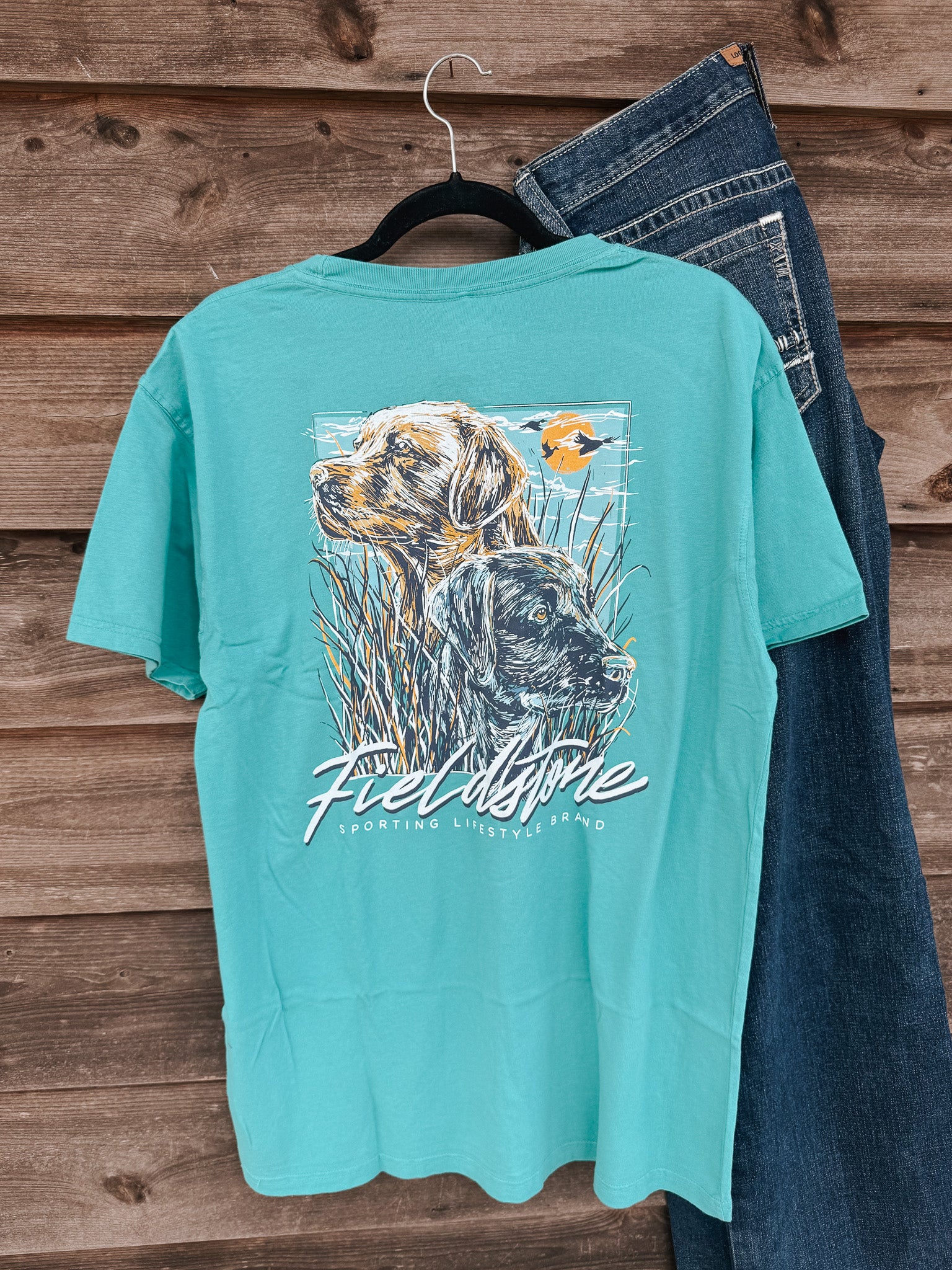 Fieldstone Double Dog Marsh T-Shirt in Seafoam – Boot Country