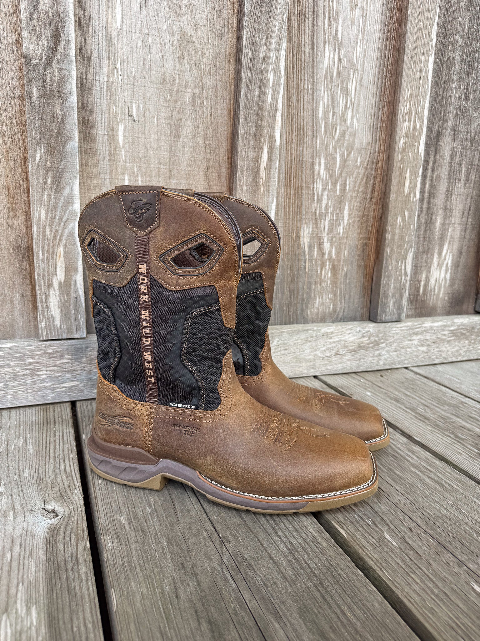DOUBLE H PHANTOM RIDER ZENON WATERPROOF SQUARE TOE WORK BOOTS Men main image 4