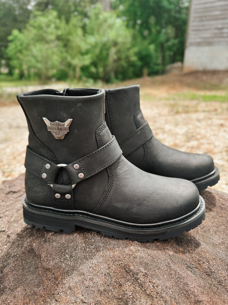 Men Harley-Davidson Bonham Black Leather Lightweight Motorcycle