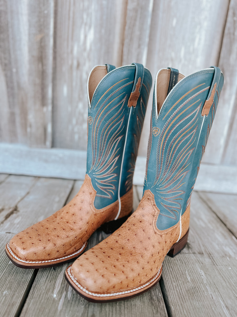 Ariat Men's Brandin' Ultra Western Ostrich Boots