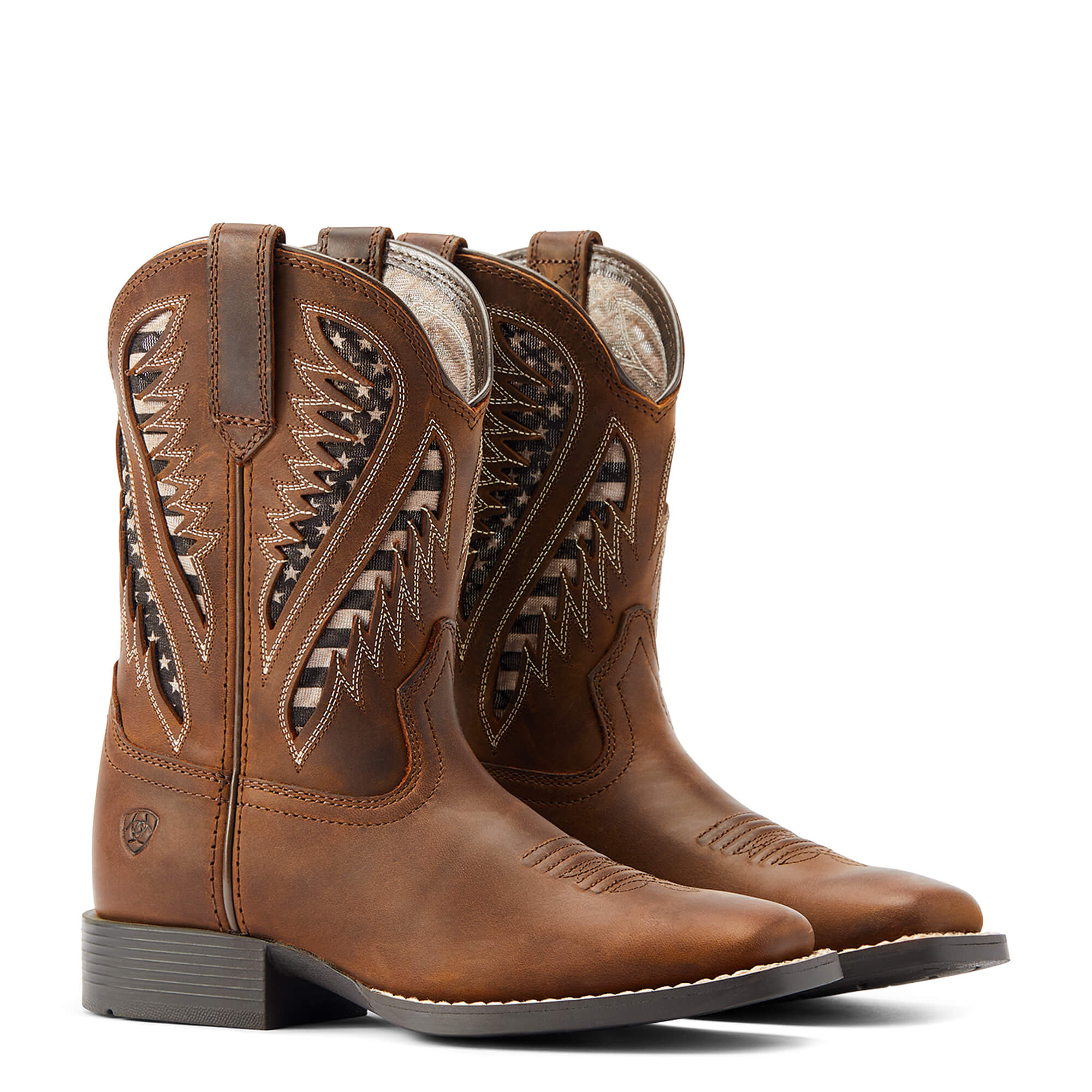 Bottes Paddock Enfant Ariat Cuir Marron - Taille 2 US - Lacets - Amorti Avancé - Neuves