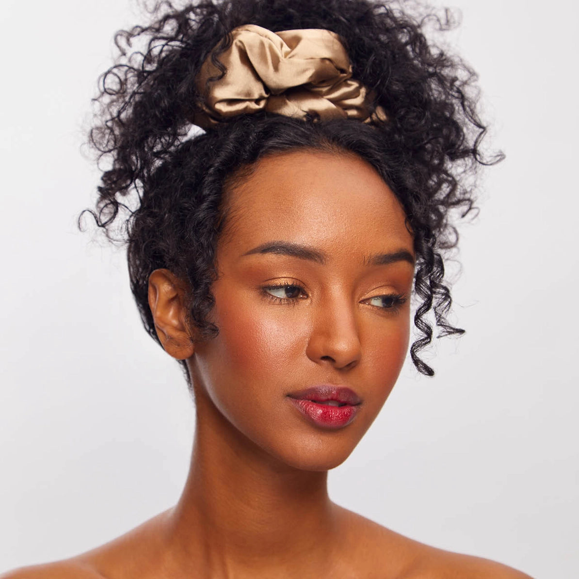 Kitsch Satin Sleep Pillow Scrunchies - Charcoal Gold