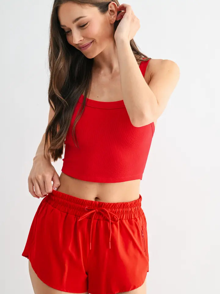Off Limits Tank in Ruby Red