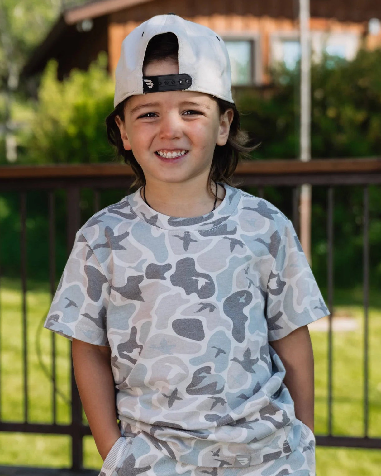 Burlebo Toddler & Youth Vintage Washed T-Shirt in Mallard Mayhem Camo