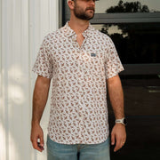 Men's Burlebo Performance Button Up - Mallards Flying In