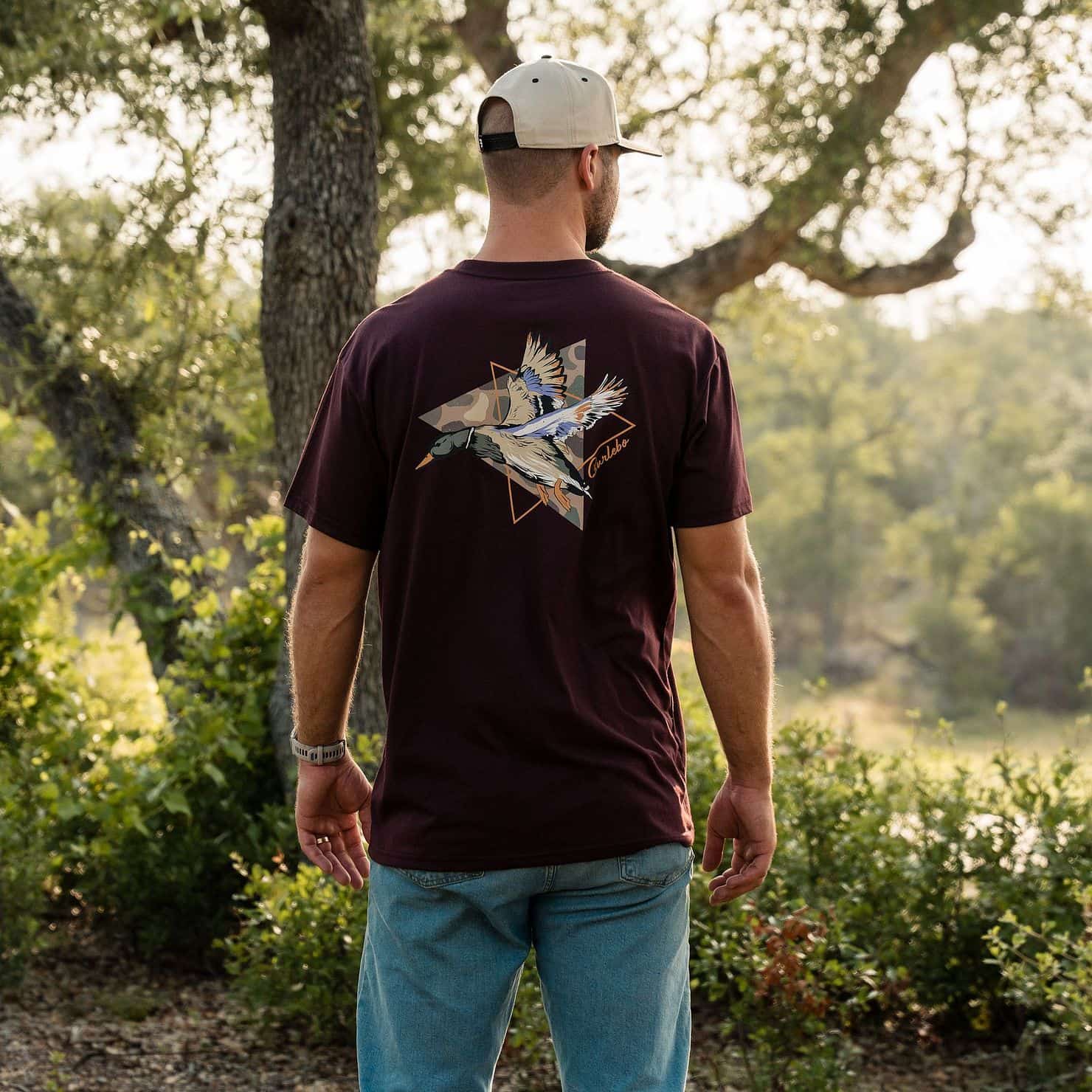 Burlebo Pintail Triangle Duck T-Shirt - Maroon