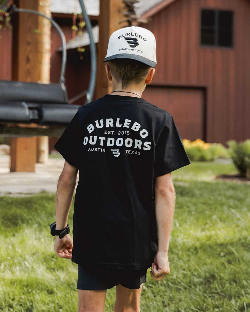 Burlebo Toddler & Youth Outdoors Logo T-Shirt in Black