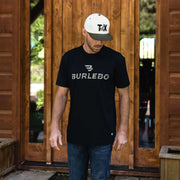 Burlebo Flying B Logo Go To Tee - Black & Classic Deer Camo