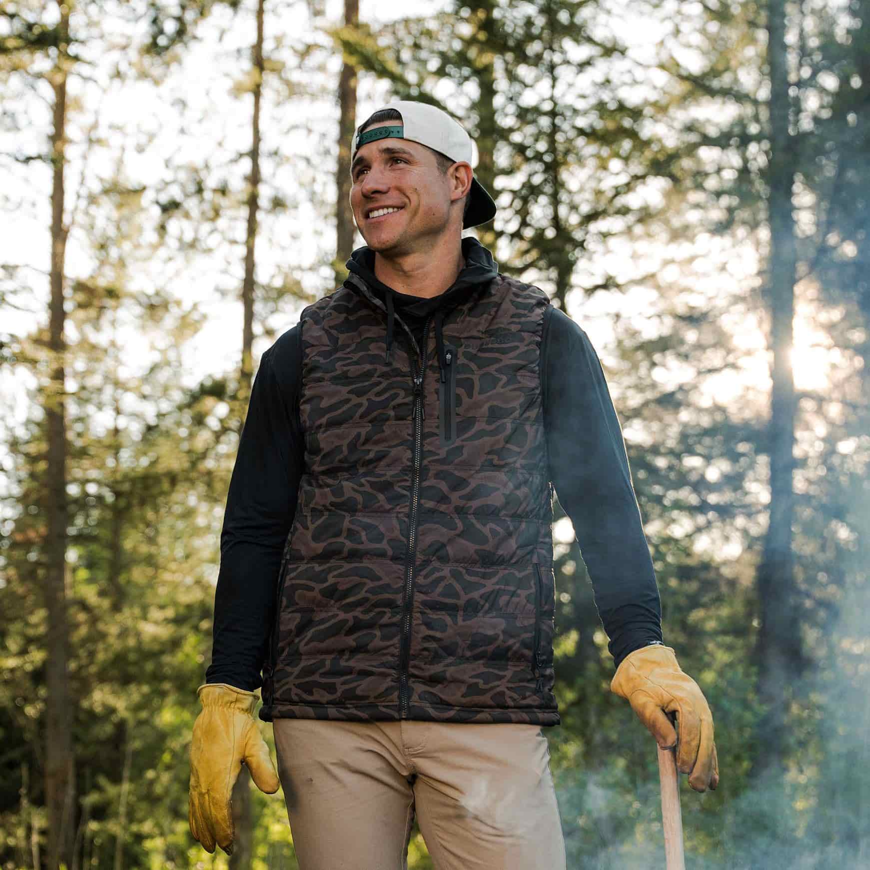 Men's Burlebo Puffer Vest - Bendita Camo