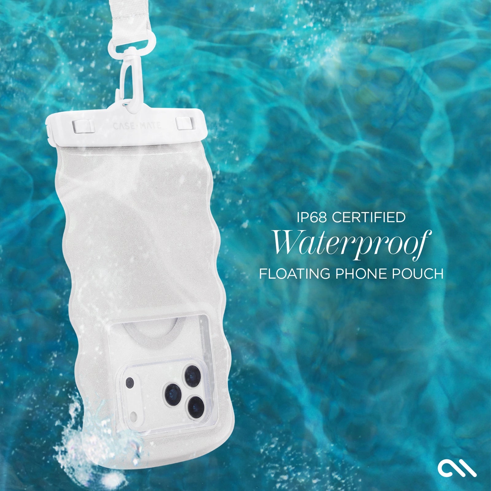 Wavy Waterproof Floating Pouch - Pink