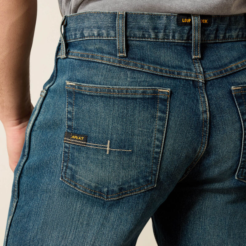 Ariat | Men's Rebar M4 Relaxed DuraStretch Boot Cut Jean - Carbine