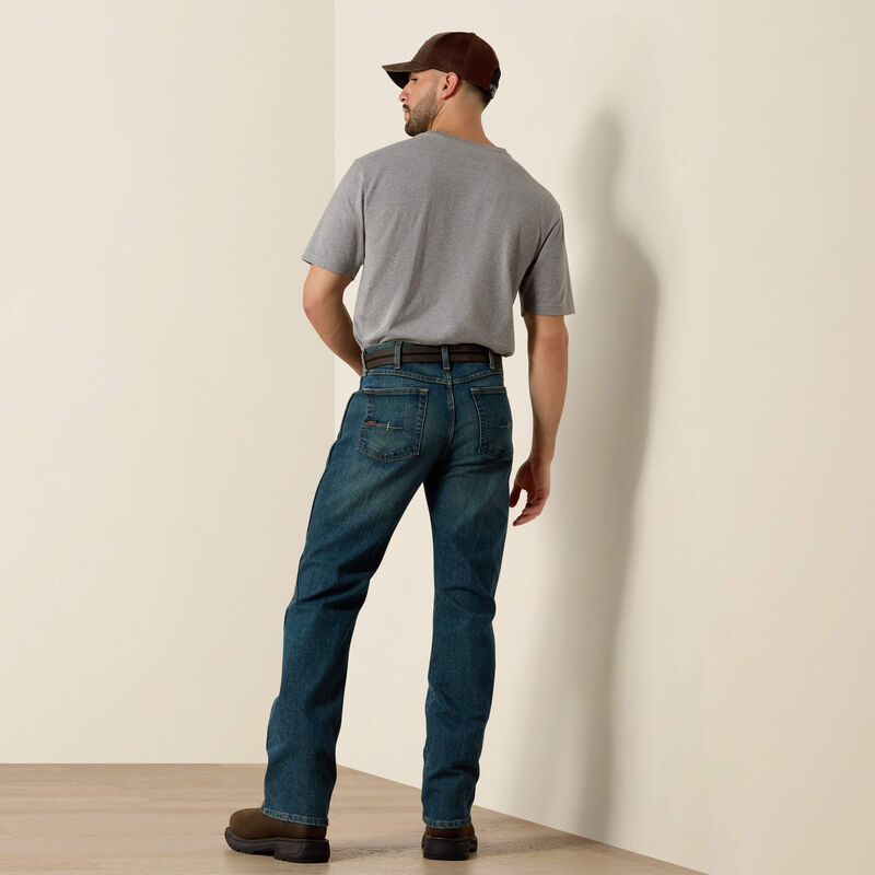 Ariat | Men's Rebar M4 Relaxed DuraStretch Boot Cut Jean - Carbine