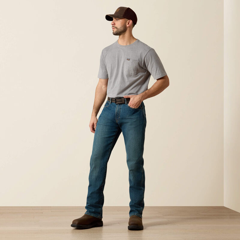 Ariat | Men's Rebar M4 Relaxed DuraStretch Boot Cut Jean - Carbine