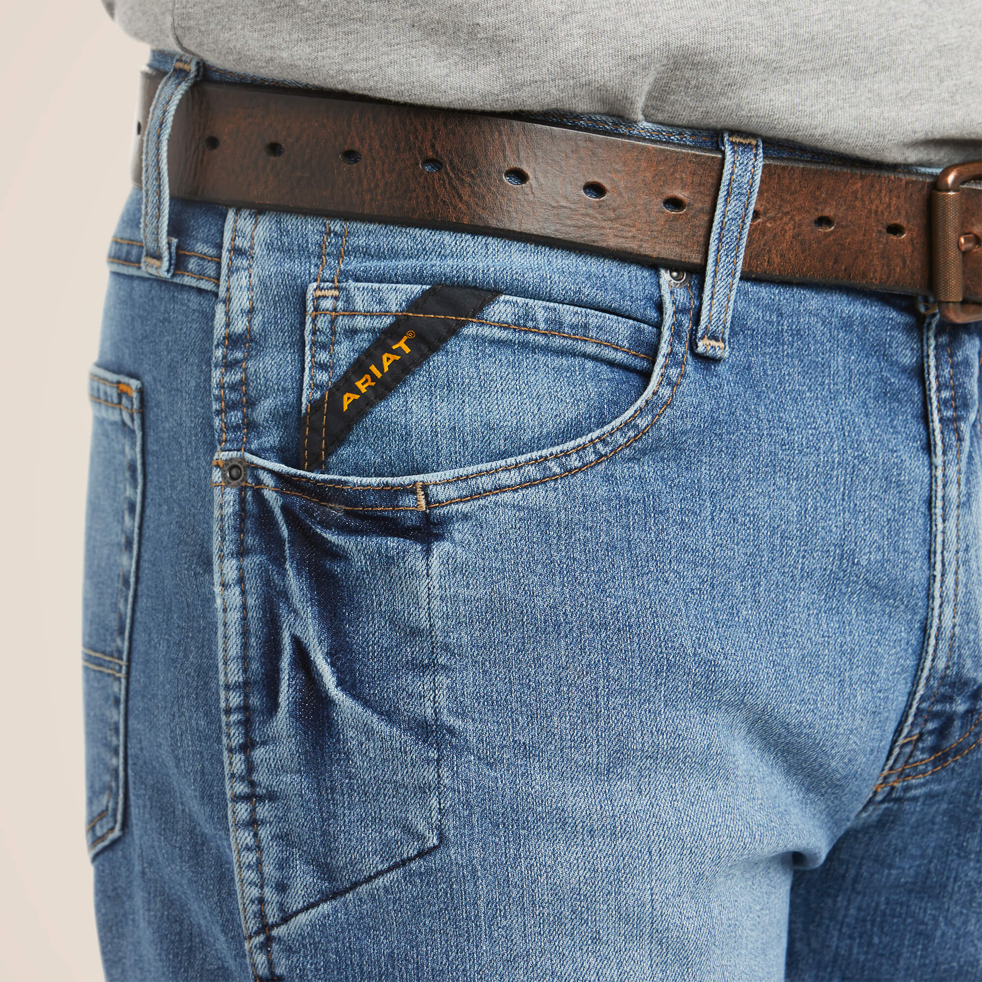 Men's Ariat Rebar m4 Relaxed DuraStretch Basic Boot Cut Jean