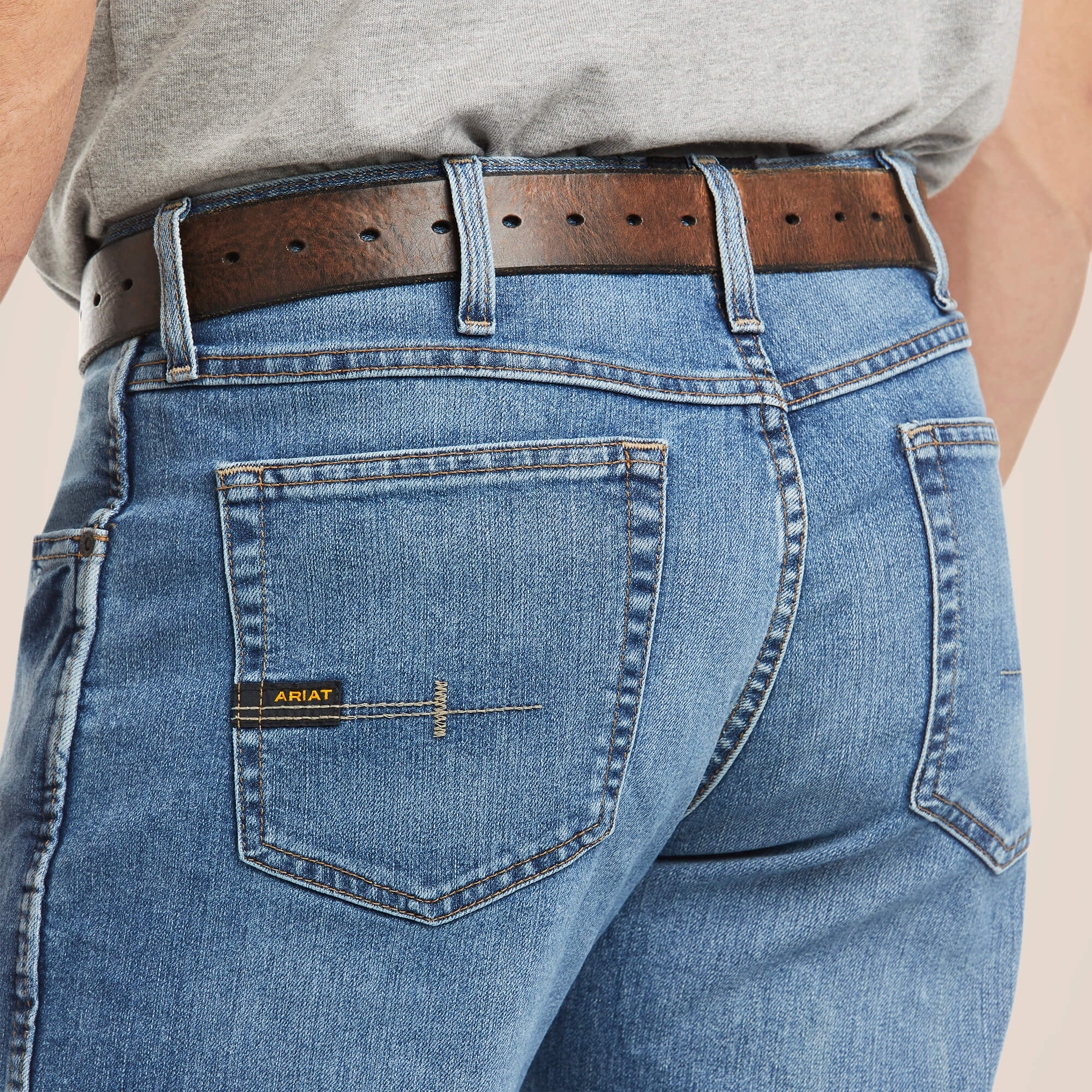 Men's Ariat Rebar m4 Relaxed DuraStretch Basic Boot Cut Jean