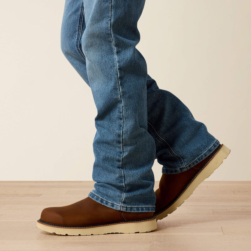Ariat | Men's Rebar M4 Relaxed DuraStretch Boot Cut Jeans - Blue Haze
