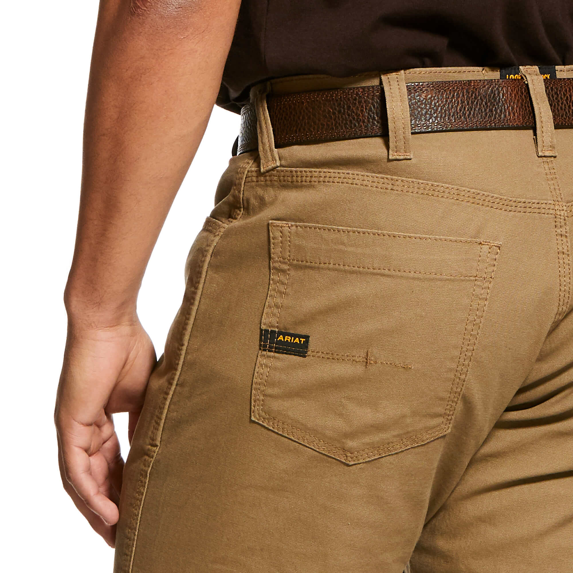 PANTALÓN RECTO APILABLE ARIAT REBAR M4 RELAXED DURASTRETCH HECHO RESISTENTE EN CAQUI