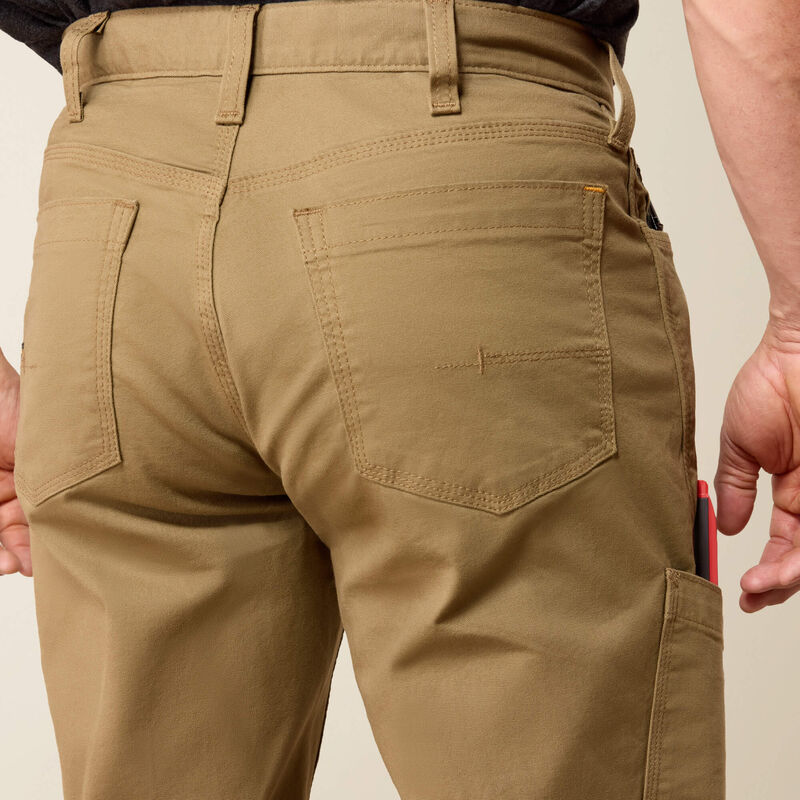 PANTALÓN RECTO APILABLE ARIAT REBAR M4 RELAXED DURASTRETCH HECHO RESISTENTE EN CAQUI