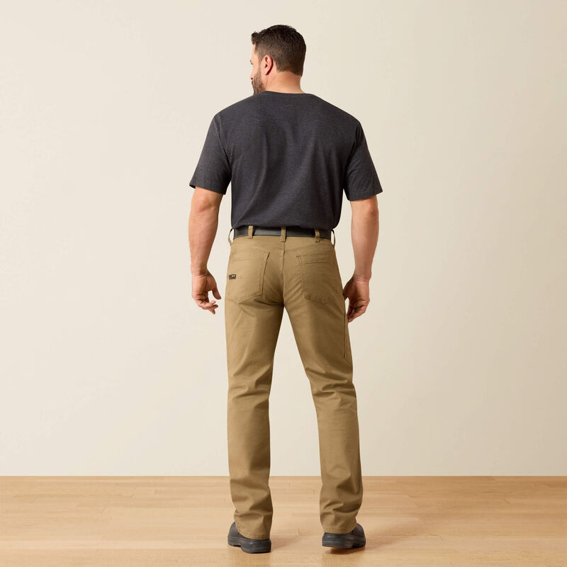 PANTALÓN RECTO APILABLE ARIAT REBAR M4 RELAXED DURASTRETCH HECHO RESISTENTE EN CAQUI