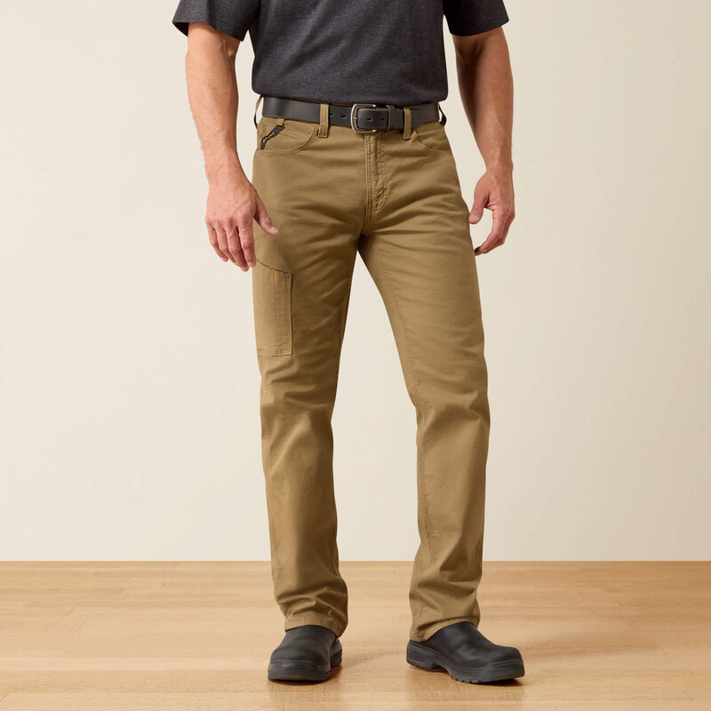 PANTALÓN RECTO APILABLE ARIAT REBAR M4 RELAXED DURASTRETCH HECHO RESISTENTE EN CAQUI
