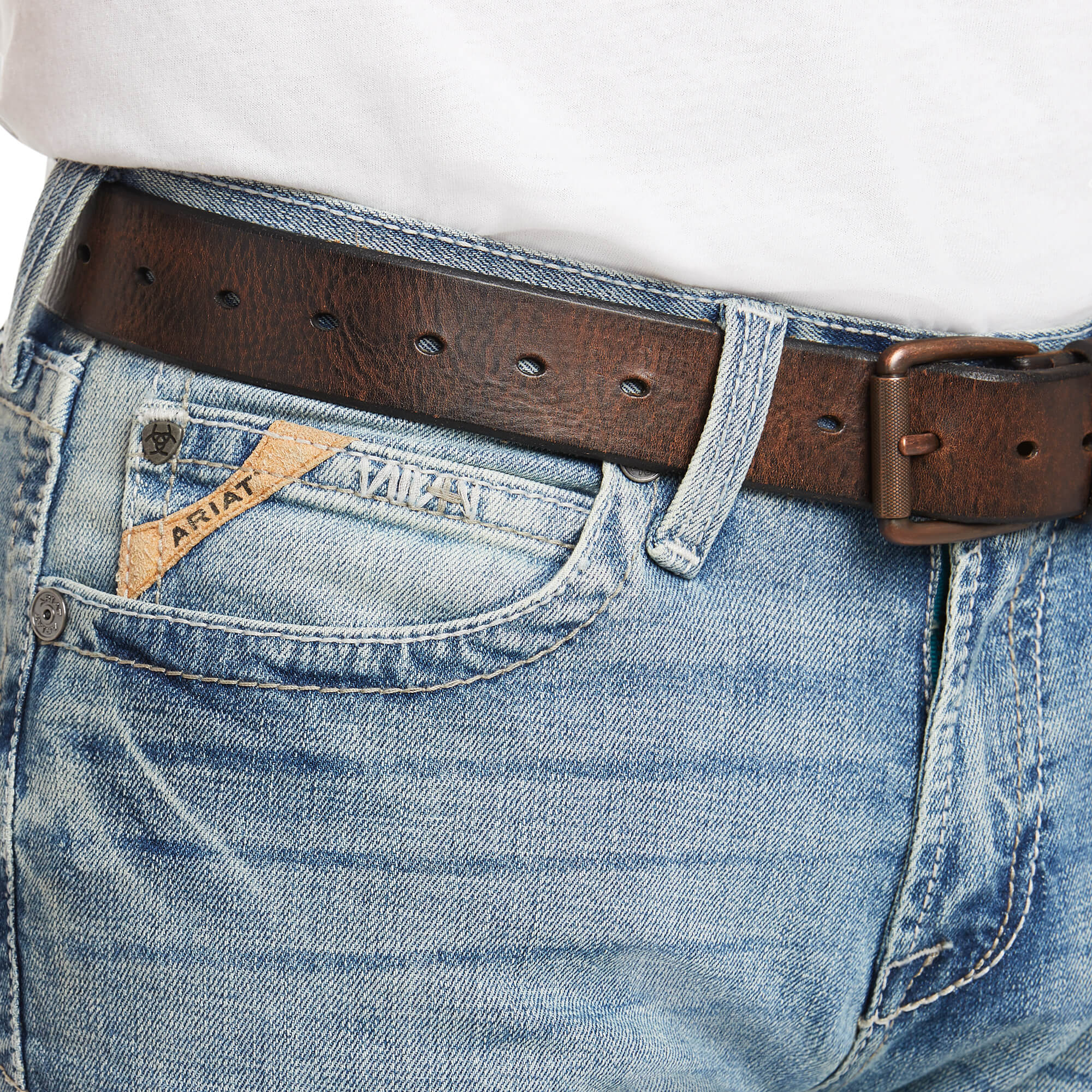 Jean de pierna recta apilable Ariat M7 Rocker Stretch Stirling para hombre