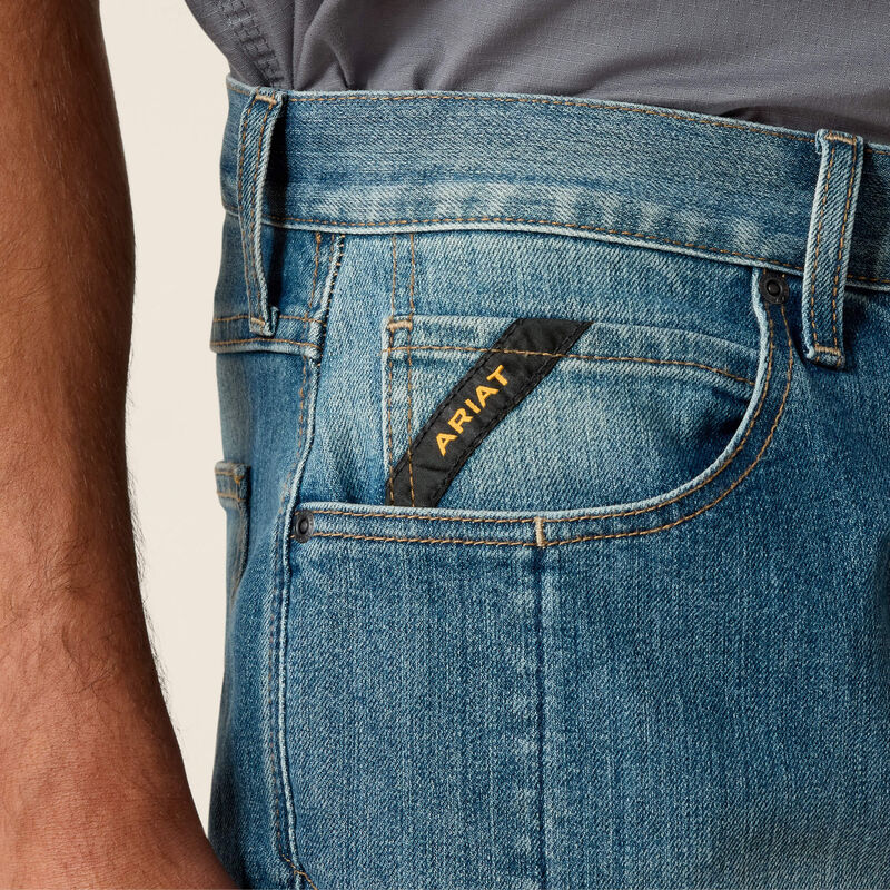 Vaqueros apilables de pierna recta Ariat Rebar Edgewood M5 para hombre