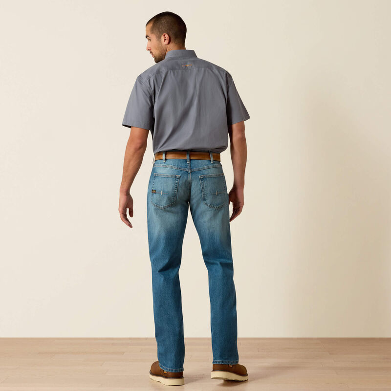Vaqueros apilables de pierna recta Ariat Rebar Edgewood M5 para hombre