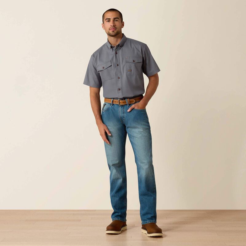 Vaqueros apilables de pierna recta Ariat Rebar Edgewood M5 para hombre