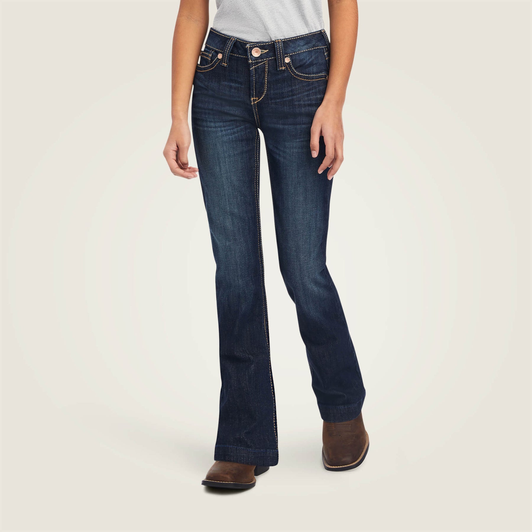 Girl's Ariat R.E.A.L. Trouser Maggie Wide Leg Jean – Boot Country