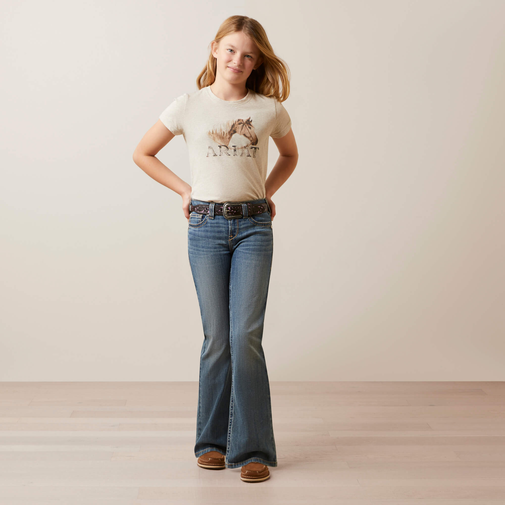 Girl's Ariat R.E.A.L. Leila Boot Cut Jean