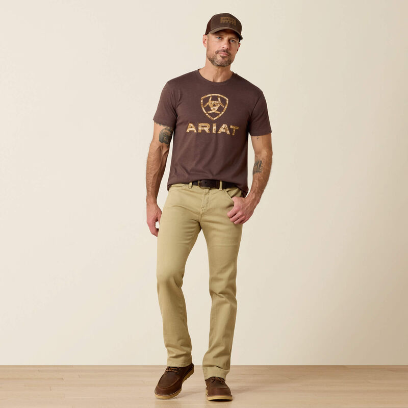 Jean recto Ariat M7 Grizzly para hombre en color caqui oscuro