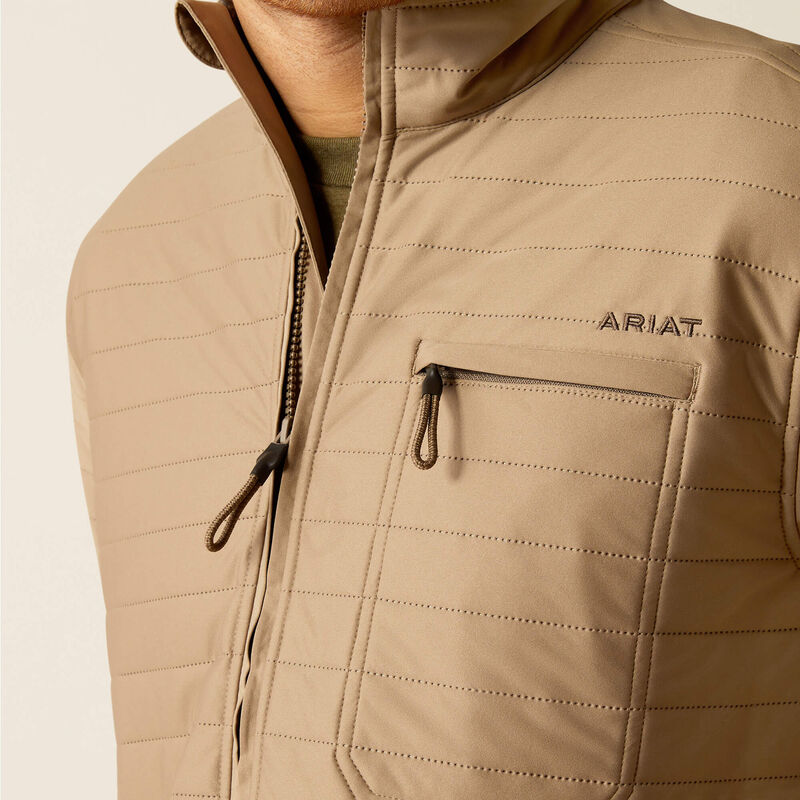 Men's Ariat Wylie Full Zip Jacket in Khaki – Boot Country
