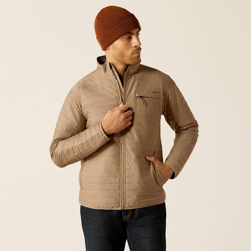 Men's Ariat Wylie Full Zip Jacket in Khaki
