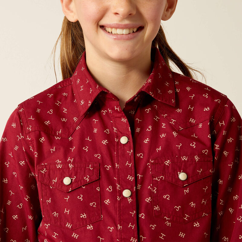 Girl's Ariat Red Ranch Shirt