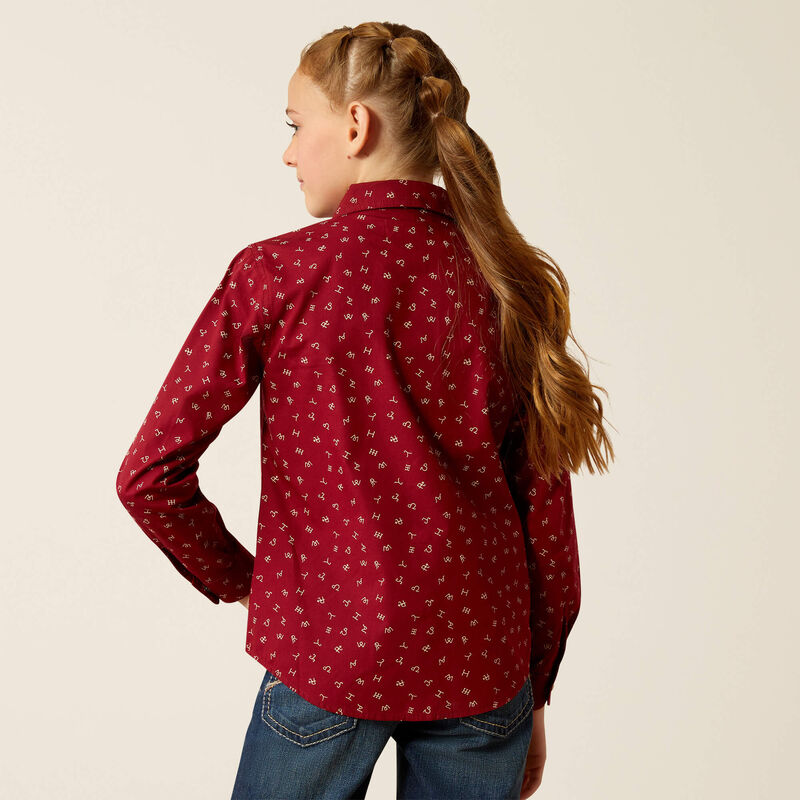 Girl's Ariat Red Ranch Shirt