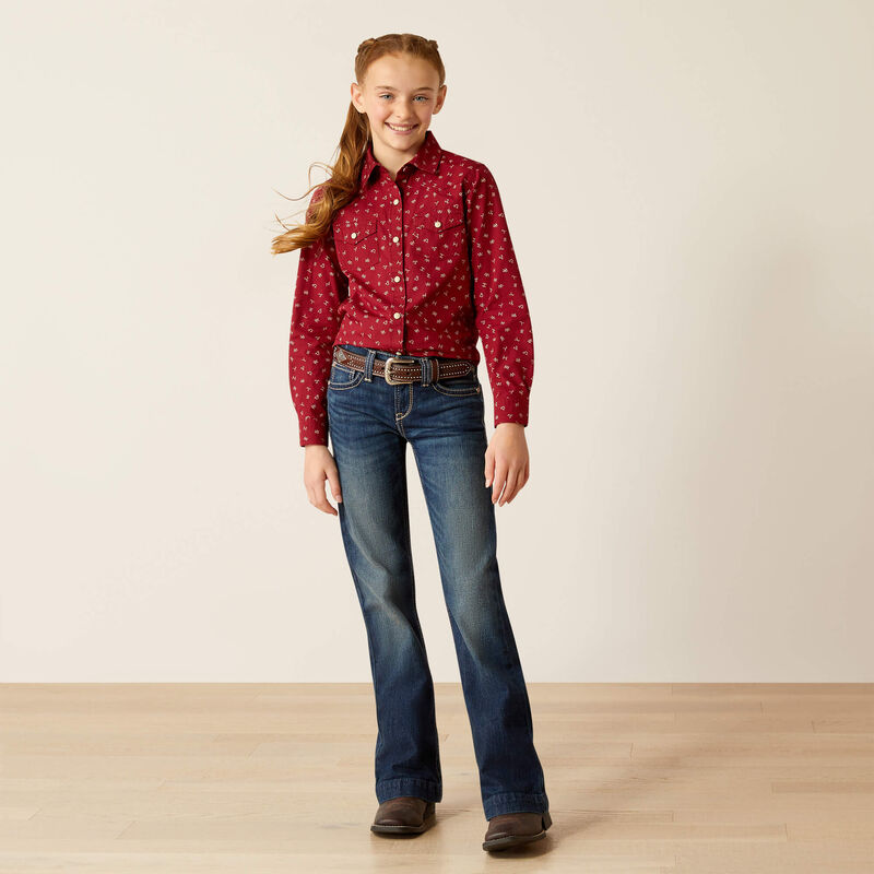 Girl's Ariat Red Ranch Shirt