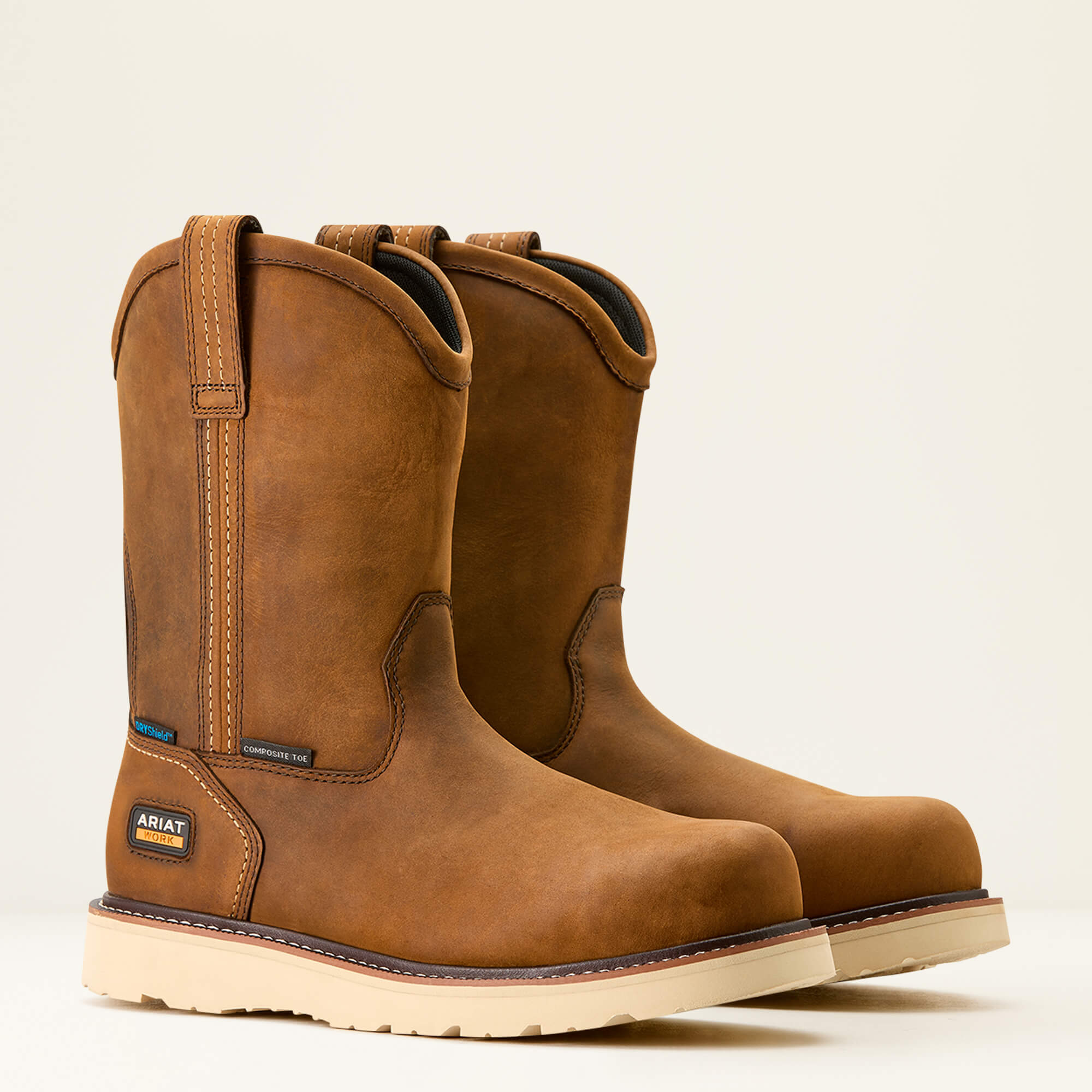 Men's Ariat Rebar Wedge Pull-On Waterproof Composite Toe Work Boot