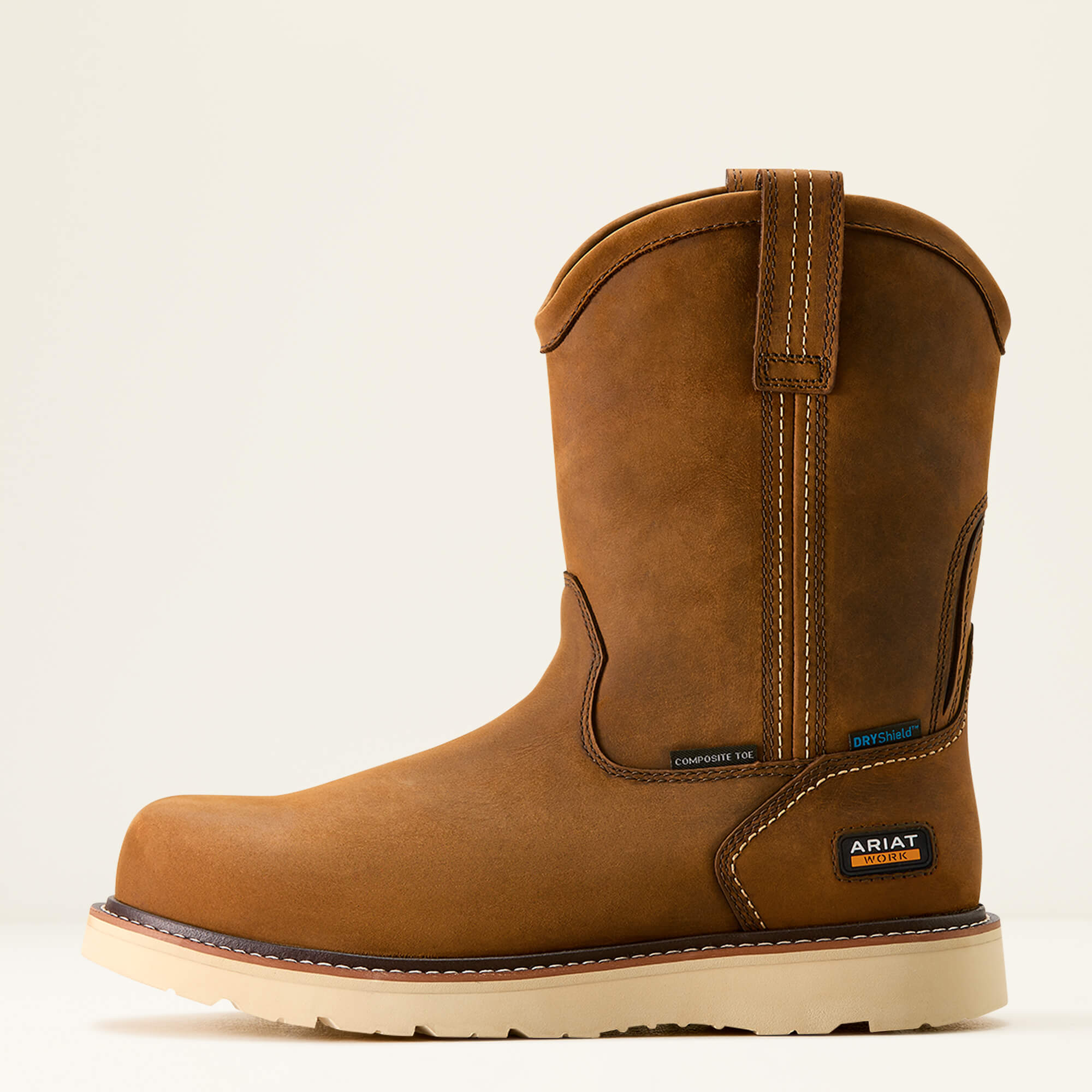 Men's Ariat Rebar Wedge Pull-On Waterproof Composite Toe Work Boot