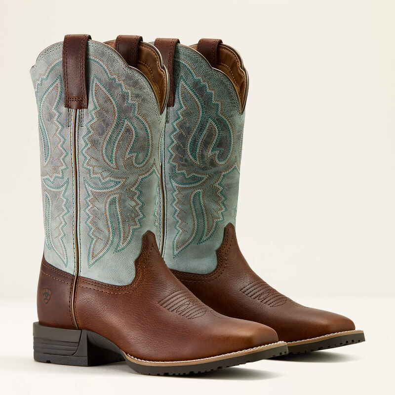 Women's Ariat Hybrid Ranchwork Wide Square Toe Western Boots