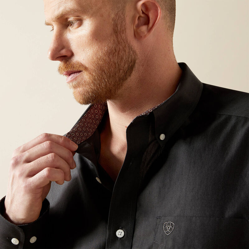 Men's Ariat Wrinkle Free Solid Pinpoint Oxford Classic Fit Shirt