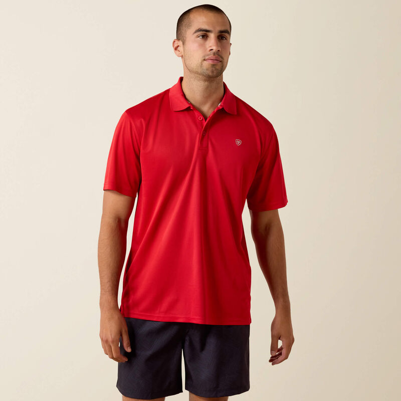 Men's Ariat TEK Polo in Scarlet