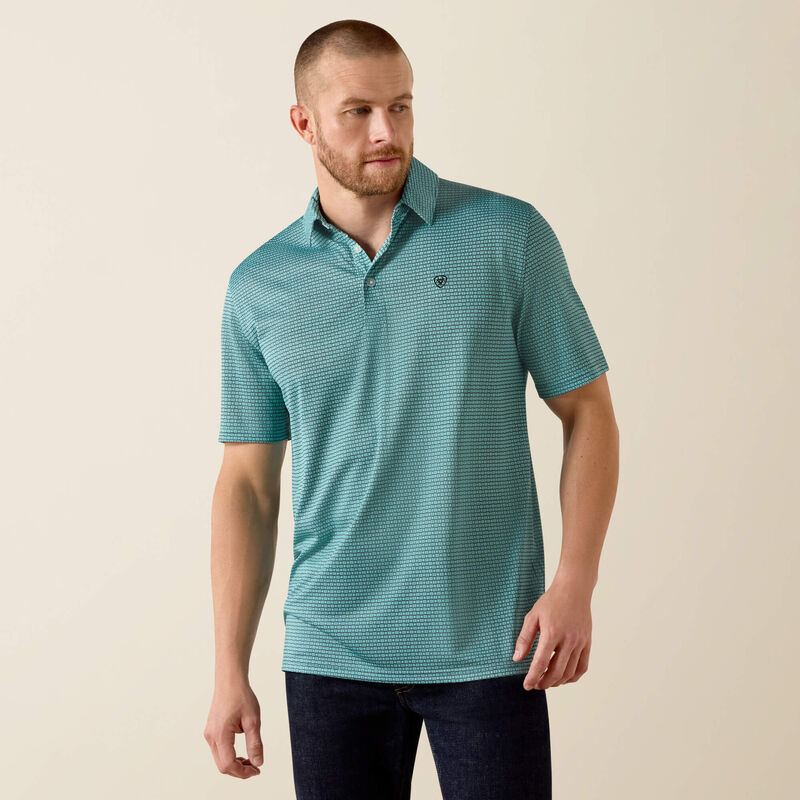 Men's Ariat All Over Print Classic Fit Polo
