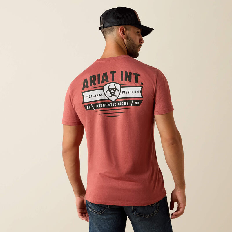 Ariat Men's Banner Badge T-Shirt in Red Clay