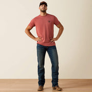 Ariat Men's Banner Badge T-Shirt in Red Clay