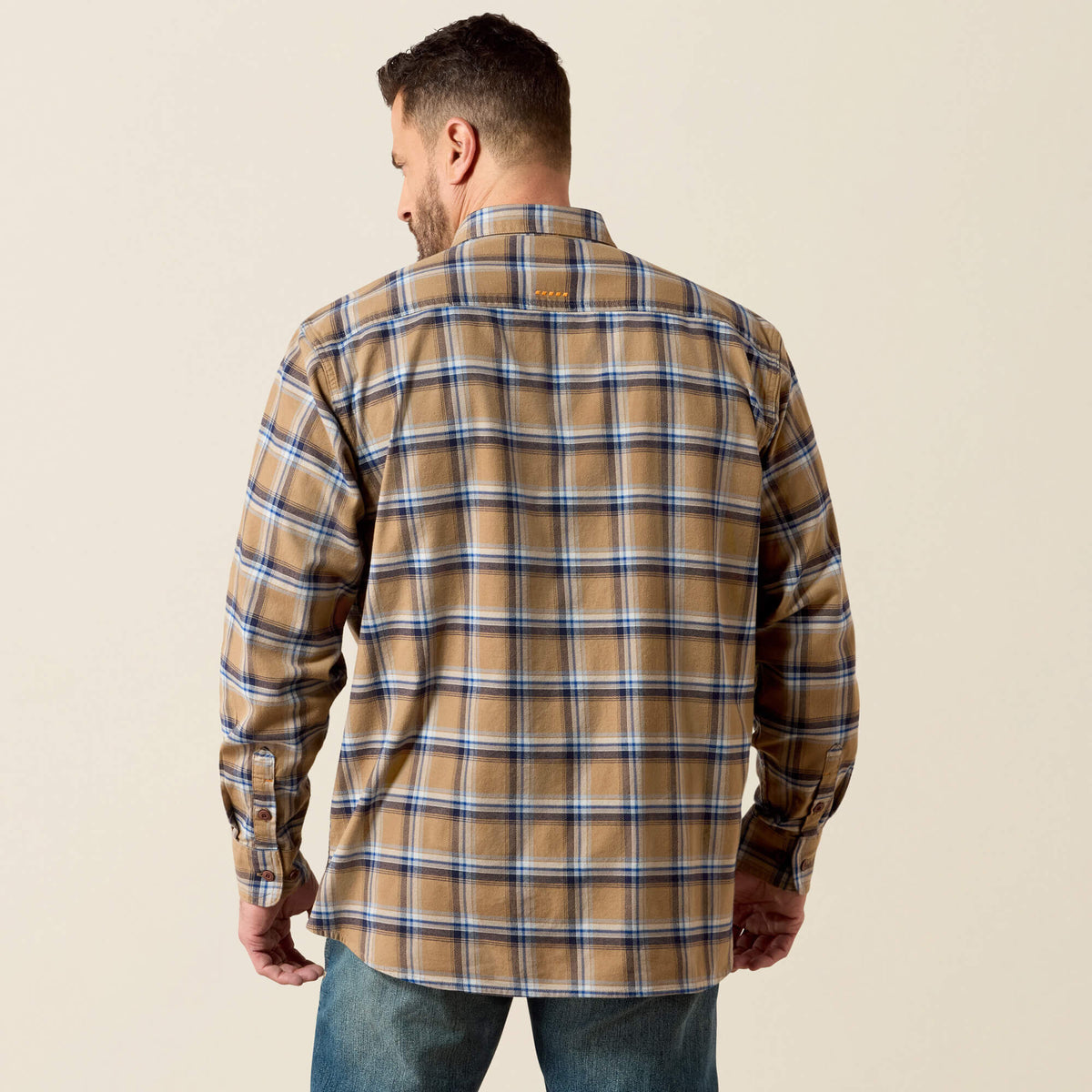 Ariat | Rebar Flannel DuraStretch Work Shirt - Field Khaki