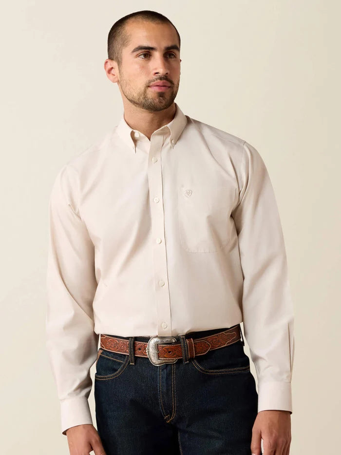 Ariat | Men's Wrinkle Free Classic Fit Shirt in Tan
